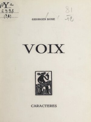 cover image of Voix
